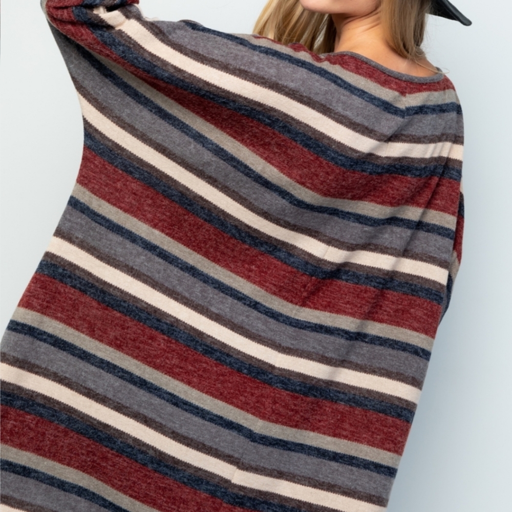 ποΈ Multi Striped Oversized Sweater - Picture 4 of 11